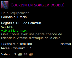 Gourdin en sorbier doublé