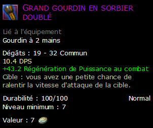 Grand gourdin en sorbier doublé