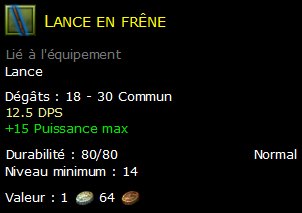 Lance en frêne