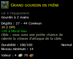 Grand gourdin en frêne