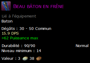 Beau bâton en frêne