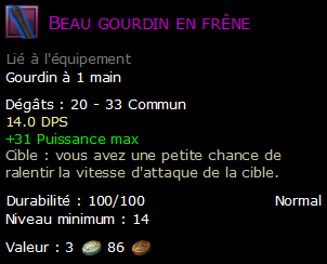 Beau gourdin en frêne