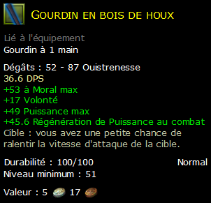 Gourdin en bois de houx