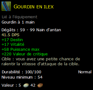 Gourdin en ilex