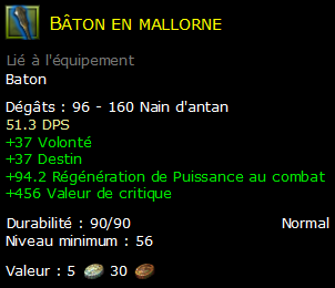 Bâton en mallorne