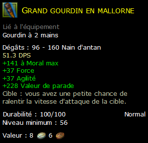 Grand gourdin en mallorne