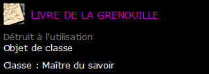 Livre de la grenouille