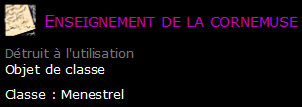 Enseignement de la cornemuse
