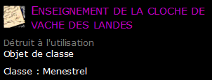 Enseignement de la cloche de vache des landes