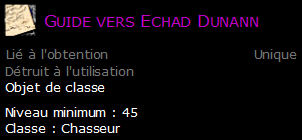 Guide vers Echad Dunann