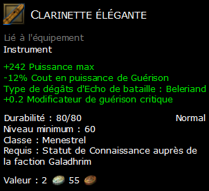 Clarinette élégante