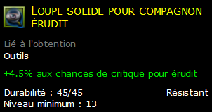 Loupe solide pour compagnon érudit