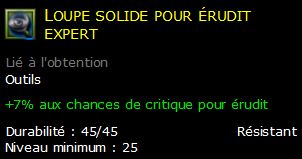 Loupe solide pour érudit expert