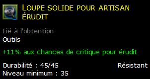 Loupe solide pour artisan érudit