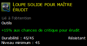 Loupe solide pour maître érudit