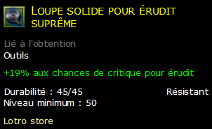 Loupe solide pour érudit suprême