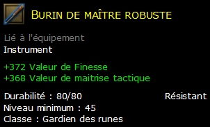 Burin de maître robuste