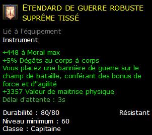 Etendard de guerre robuste suprême tissé