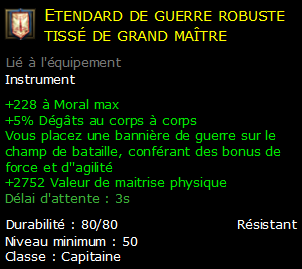 Etendard de guerre robuste tissé de grand maître