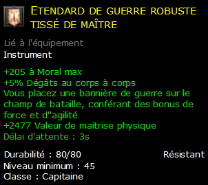 Etendard de guerre robuste tissé de maître