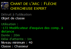 Chant de l'arc : Flèche chercheuse expert