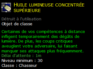 Huile lumineuse concentrée supérieure