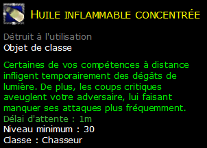 Huile inflammable concentrée