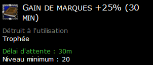 Gain de marques +25% (30 min)