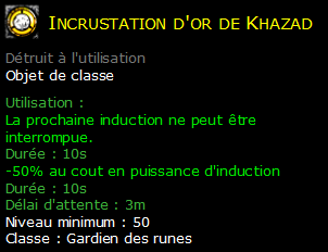 Incrustation d'or de Khazad