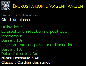 Incrustation d'argent ancien