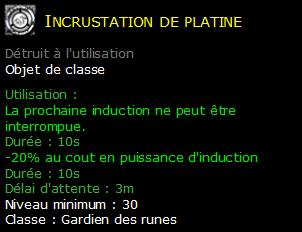 Incrustation de platine