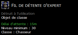 Fil de détente d'expert