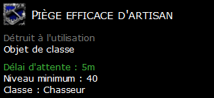 Piège efficace d'artisan