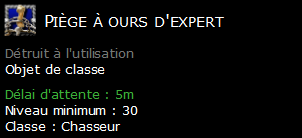 Piège à ours d'expert