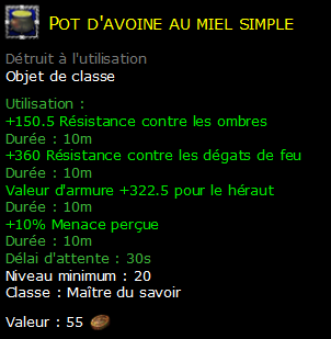 Pot d'avoine au miel simple