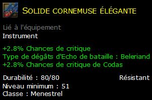 Solide cornemuse élégante