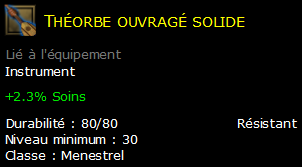 Théorbe ouvragé solide