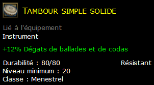 Tambour simple solide