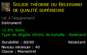 Solide théorbe du Beleriand de qualité supérieure