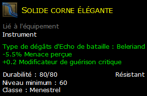 Solide corne élégante