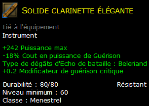 Solide clarinette élégante