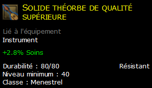 Solide théorbe de qualité supérieure