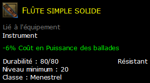 Flûte simple solide