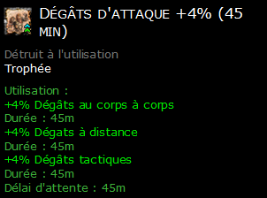 Dégâts d'attaque +4% (45 min)