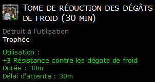 Tome de réduction des dégâts de froid (30 min)