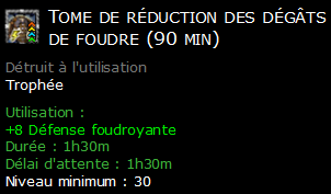 Tome de réduction des dégâts de foudre (90 min)