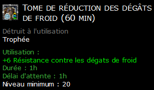 Tome de réduction des dégâts de froid (60 min)