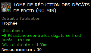 Tome de réduction des dégâts de froid (90 min)