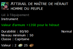 Attirail de maître de héraut homme du peuple