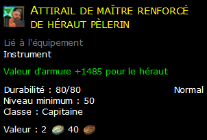 Attirail de maître renforcé de héraut pèlerin